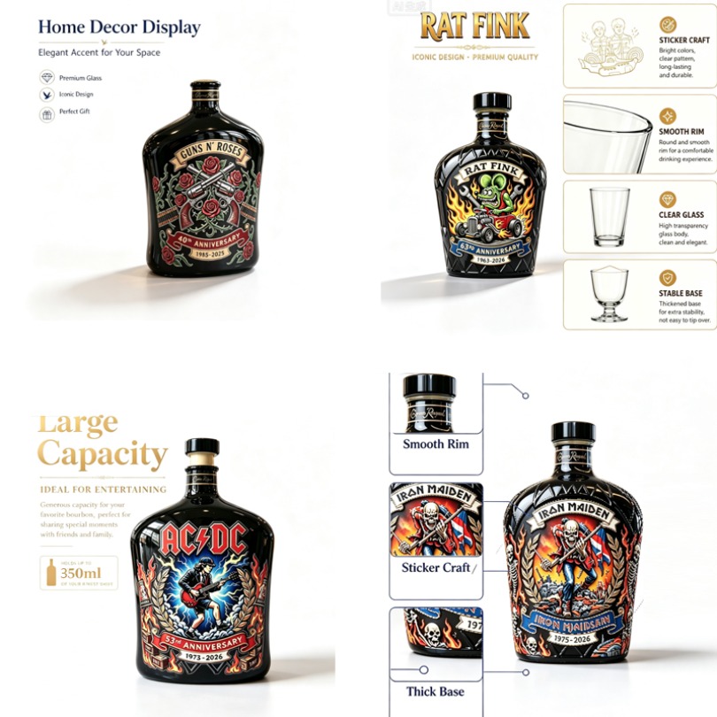 Botol Dekanter Wiski Motif Bat - Vintage Collectible Liquor Bottles ulasan dan harga