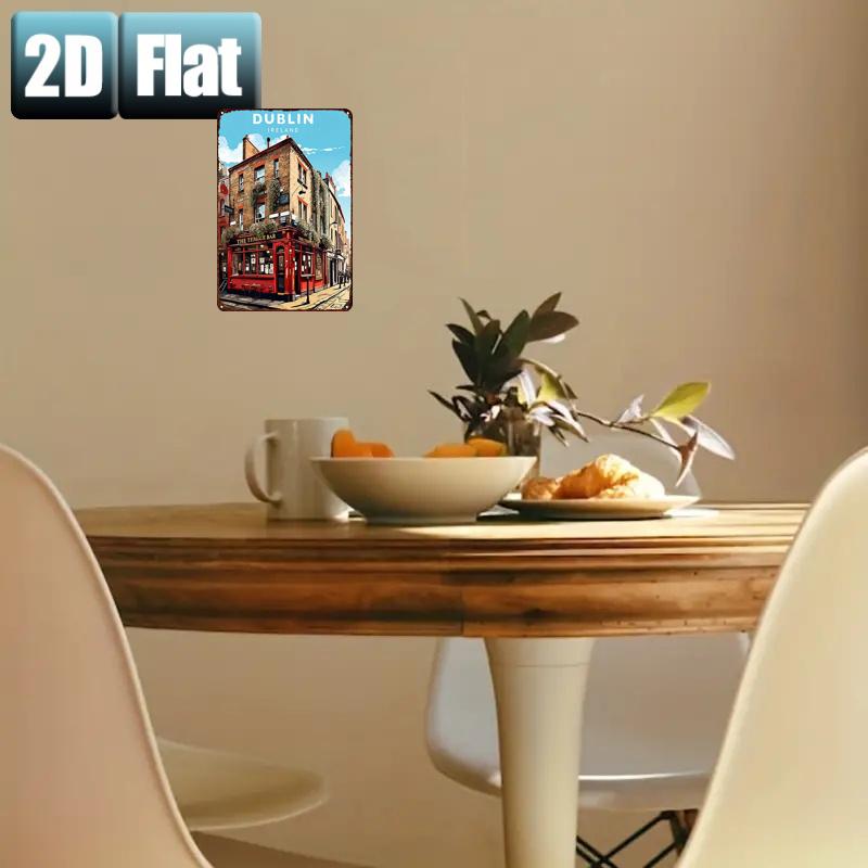 Papan Logam Dublin Irlandia Te - Vintage Collectible Plates ulasan dan harga
