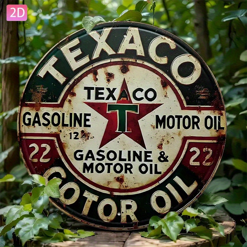 Papan Logam Minyak Texaco Klas - Vintage Collectible Plates ulasan dan harga
